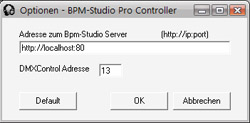 BPM-Studio pro Controller Konfiguration