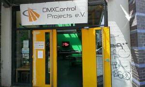 DMXControl Projects e.V. am Eingang des K14