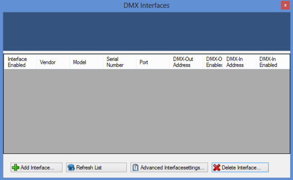 Abbildung 3:Ausgabepluginverwaltung DMXControl 3